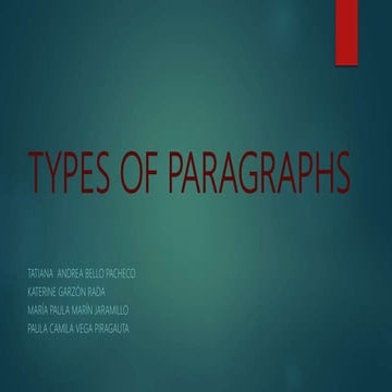 Types of paragraphs