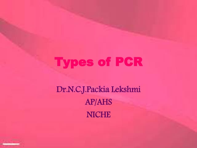 Types of pcr