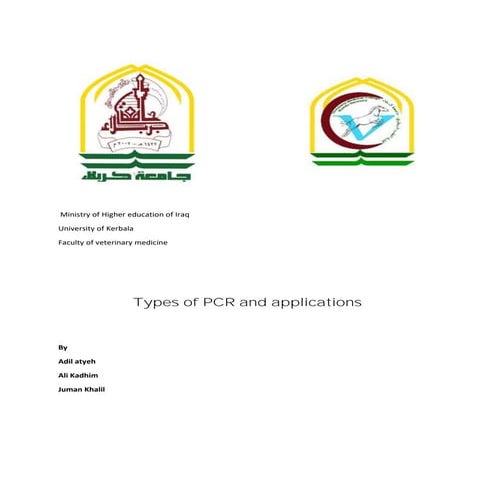 Types of pcr and applications