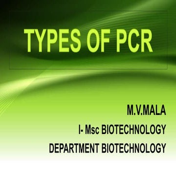 Types of pcr ppt by mala (1)