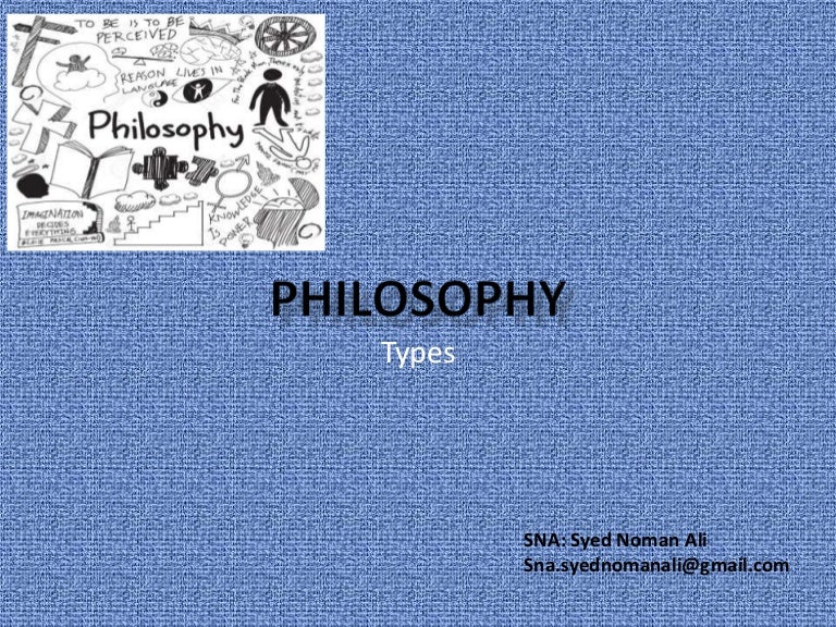 Types of philosophy