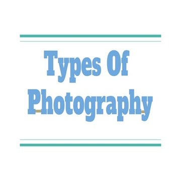 Types of photography 