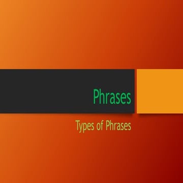 Types of phrases