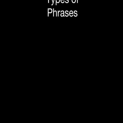 Types of phrases 