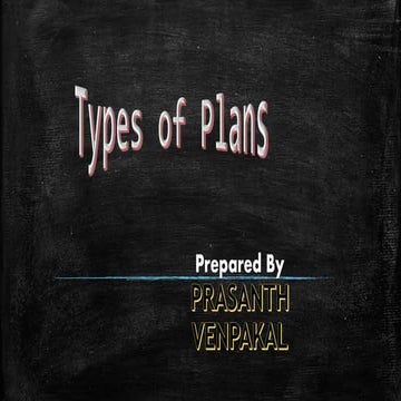 Types of plans