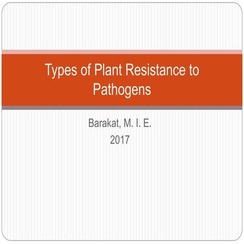 Types of plant resistance to pathogens