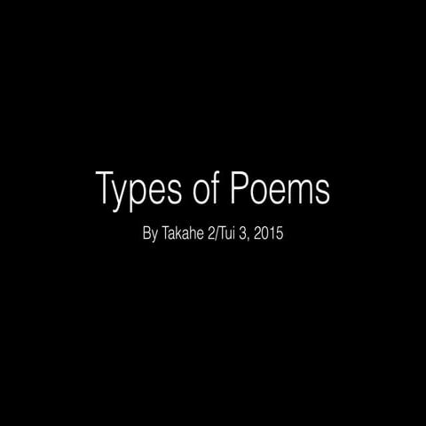 Types of poems