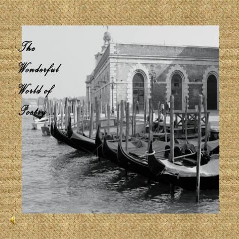 Types of poetry presentation