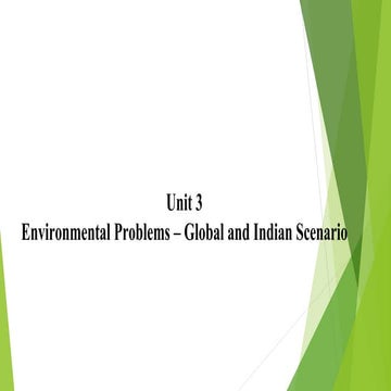 Environmental Problems – Global and Indian Scenario