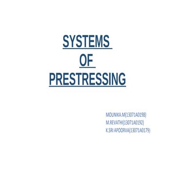 Types of prestressing