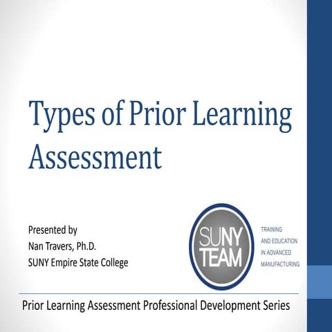 Types of Prior Learning Assessment