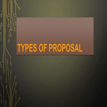 Types of proposal