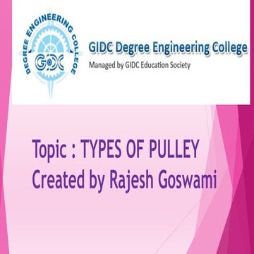 Types of pulley