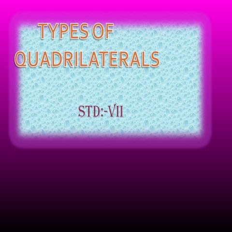 Types of quadrilaterals