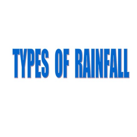 Types of rainfall