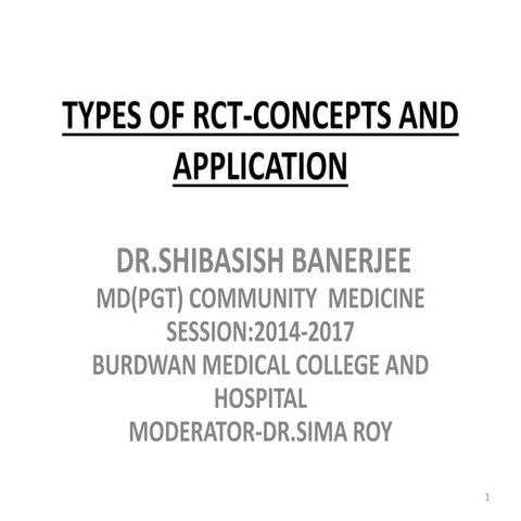 Types of rct concepts and application