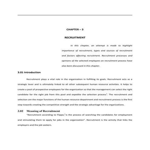 Types of recruitment