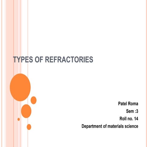 Types of refractories