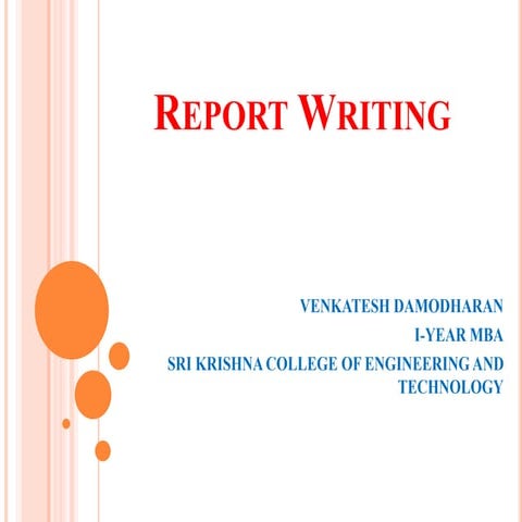Types of report writing | PPT