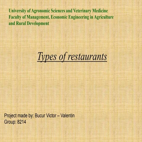 Types of restaurants