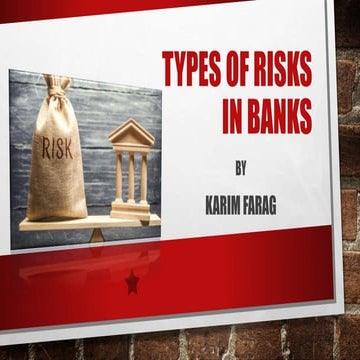 The types of risks in banks