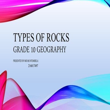Types of rocks
