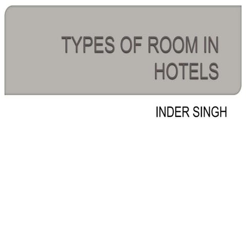 Types of room in hotels