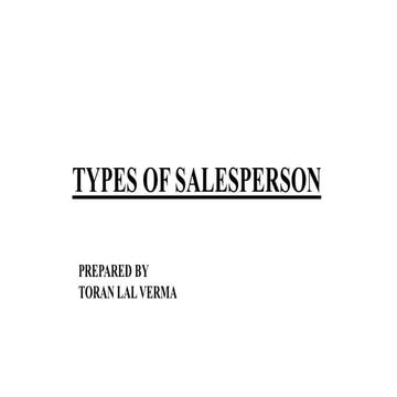 Types of salesperson 