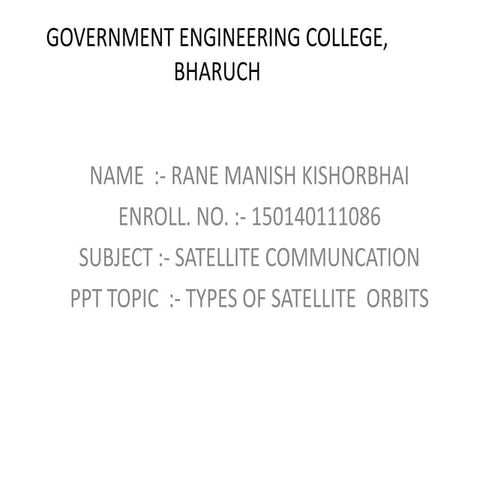 Types of satellite orbits 086