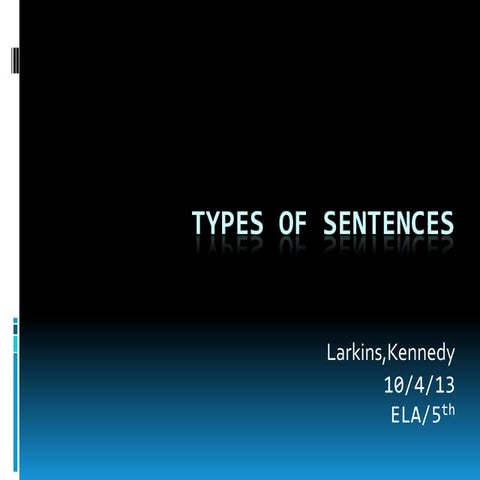 Types of sentences | PPTX