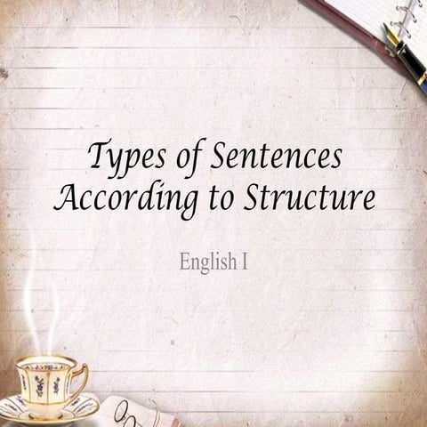 Types of sentences according to structure