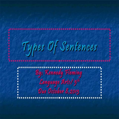 Types of sentences partn 2