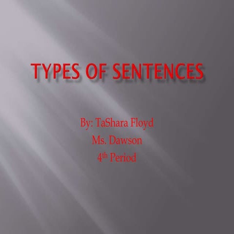 Types of sentences powerpoint