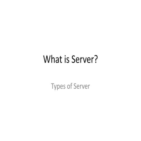 Types of server | PPTX