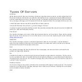 Types of servers