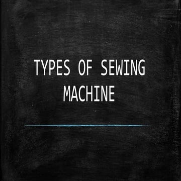 Types of sewing machine