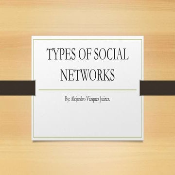 Types of social networks | PPTX