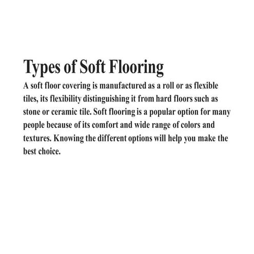Types of soft floorings
