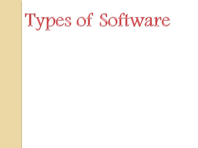 Types of software