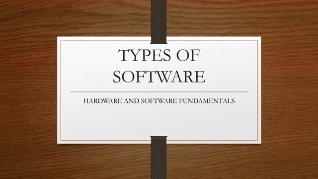 Types of software