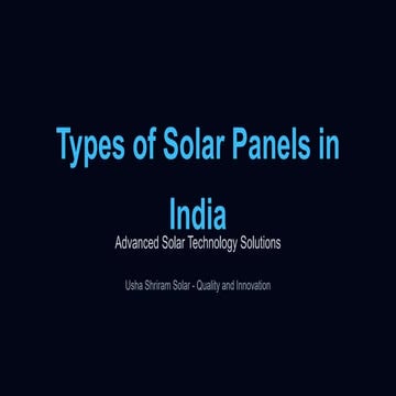 Types of Solar Panels | PDF
