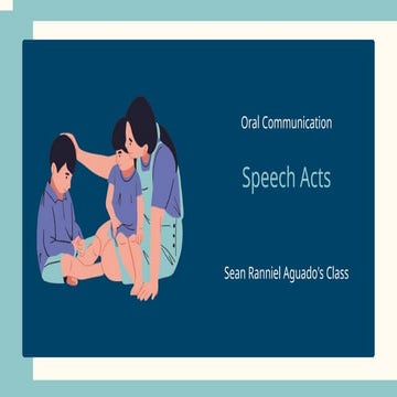Types of speech acts in Oral Communication (Grade 11/12 ) 1st Semester
