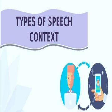 Types of speech context and styles | PPT