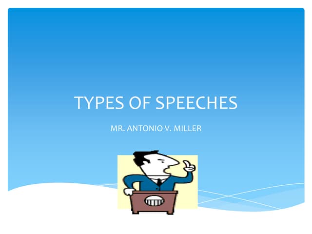 Types of speeches