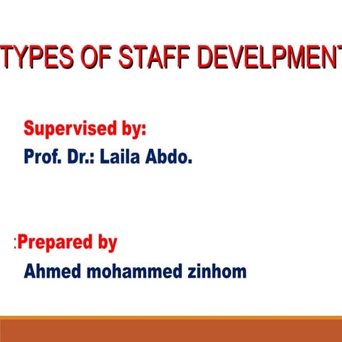 Types of staff development