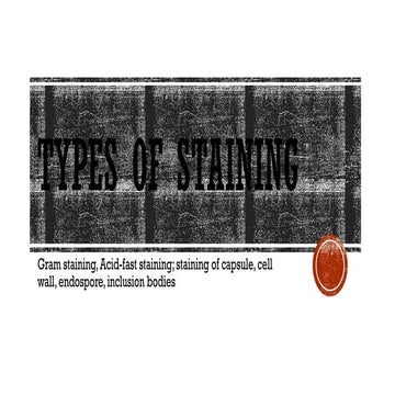 Types of staining- Principle and procedure