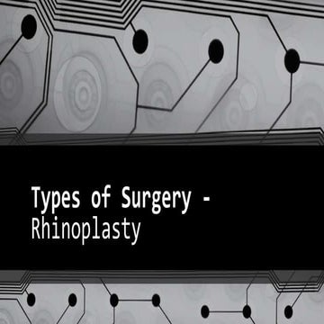 Types of surgery   rhinoplasty