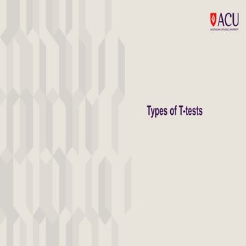 Introduction to Statistics: Types of T-Tests