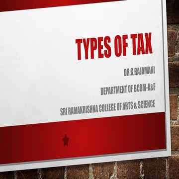 INCOME TAX-TYPES OF TAX -DIRECT TAX & INDIRECT TAX