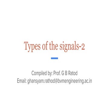 Types of the signals -2